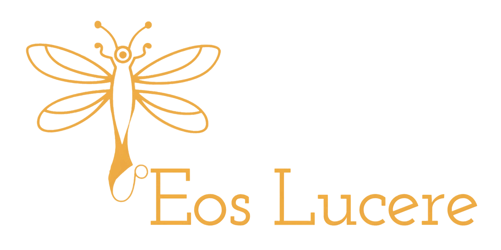 Brand Logo containing a firefly and the brand name Eos Lucere